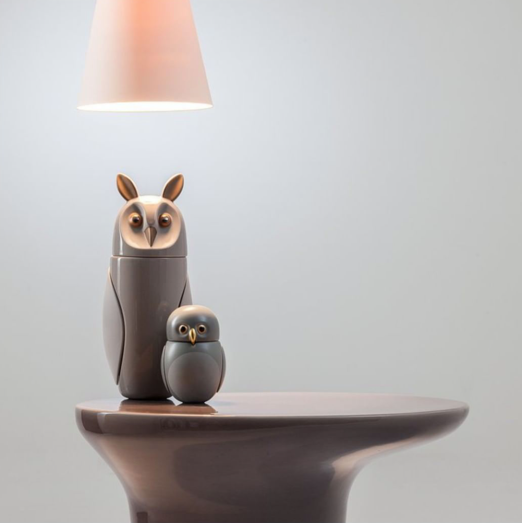 Barn Owls Vase