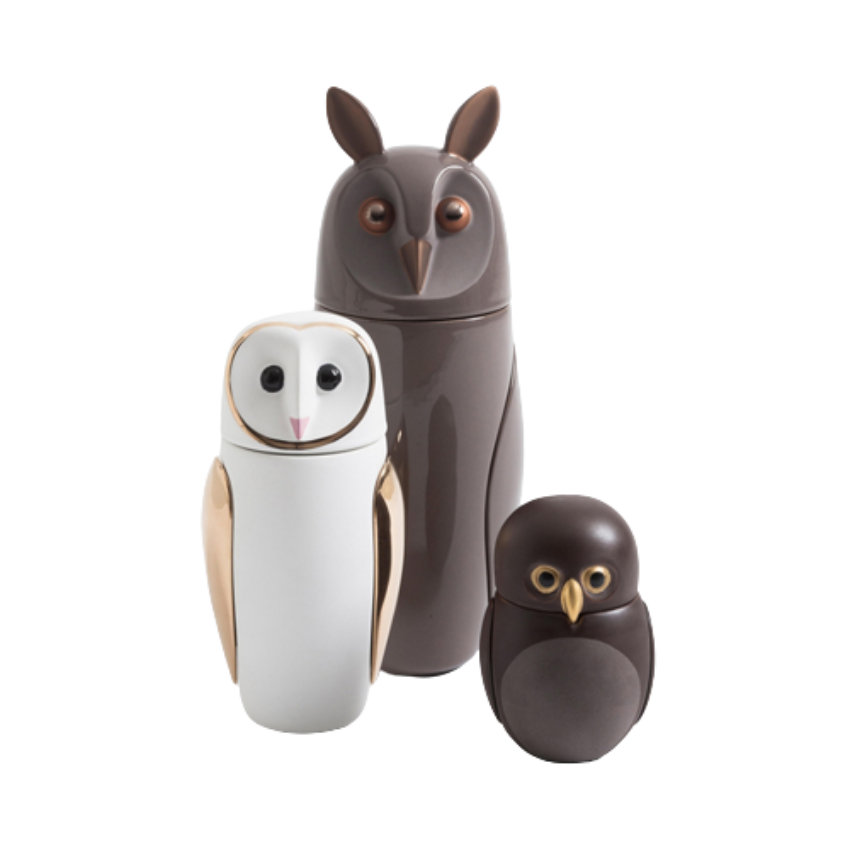 Barn Owls Vase
